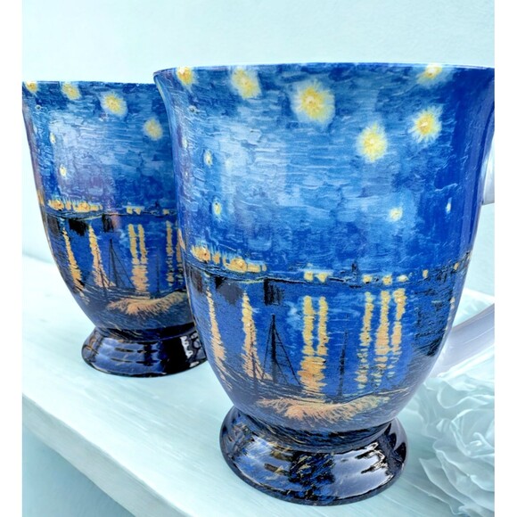 Vincent Van Gogh’s Gift Box – Set of 2 Starry Night on the Rhône Tea Cups - Picture 6 of 8